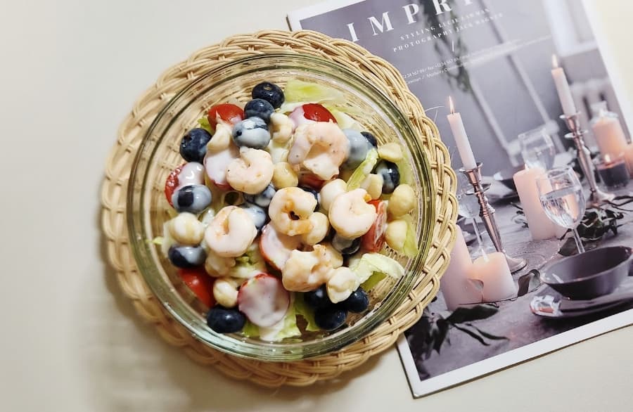 상큼함이 살아있는 요거트드레싱 만들기 & 새우샐러드 만들기