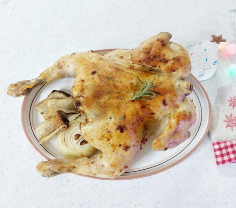 에어프라이어 통닭구이 만들기 버터갈릭소스 닭손질법