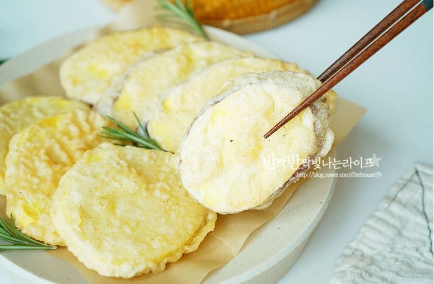 고구마튀김 만드는법 고구마 튀김반죽 고구마요리