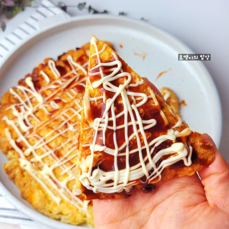 아삭하고 맛있는 양배추전 만드는법 양배추 오코노미야끼