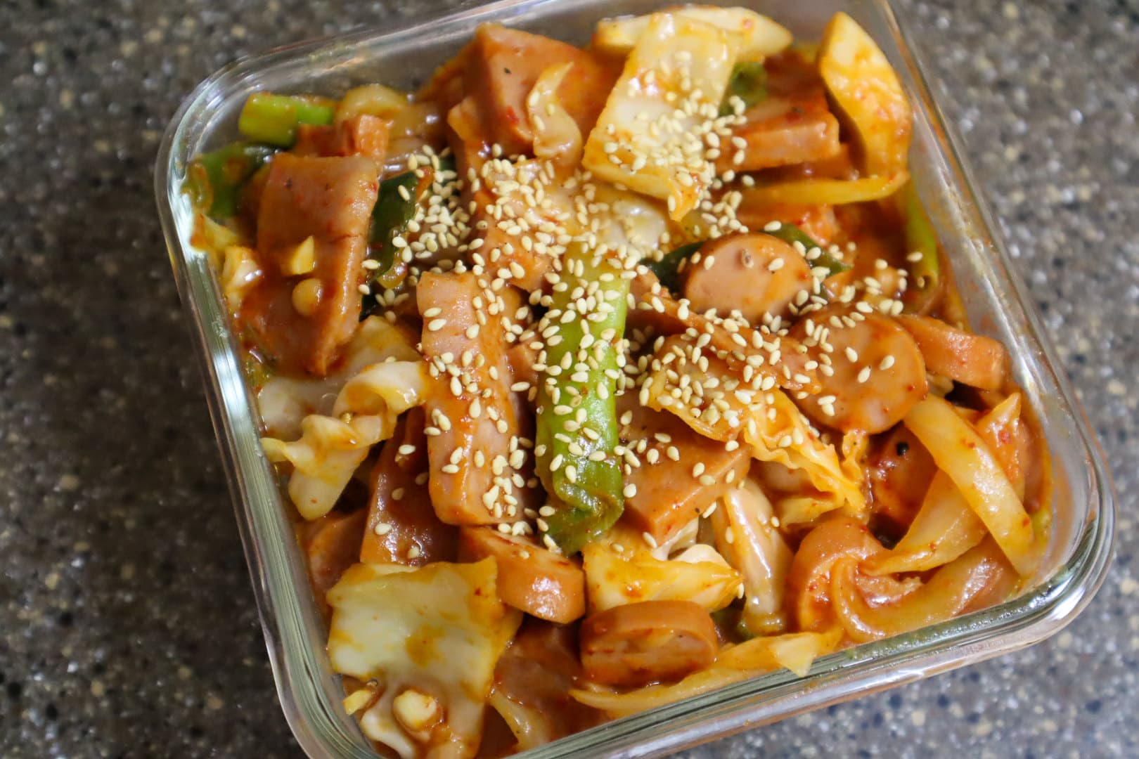 부대 볶음 만드는법 소세지 통조림햄 햄요리 베이크드빈요리 부대볶음 레시피 밑반찬