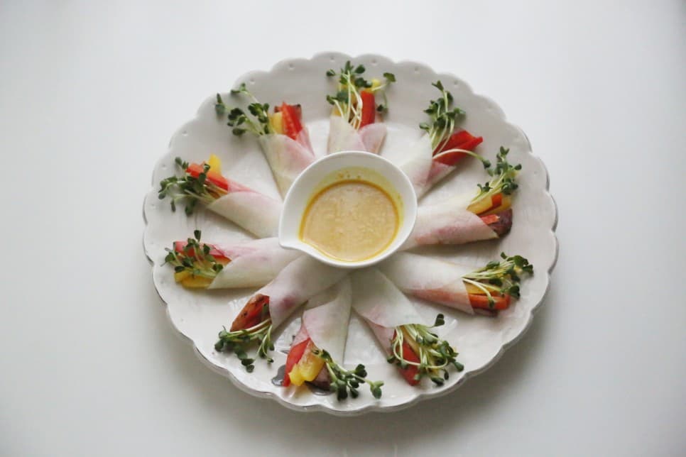 훈제삼겹살쌈무말이 (색감도 예쁘고 맛도 좋아 손님초대음식으로 좋은 쌈무말이레시피)