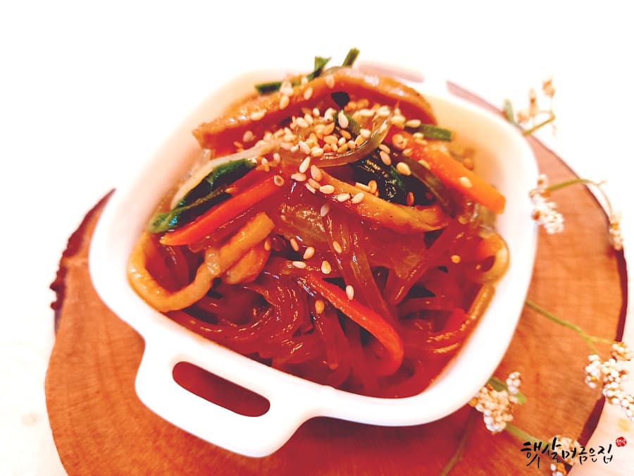 불지않게 어묵부추잡채 생일 명절메뉴 소고기 잡채양념