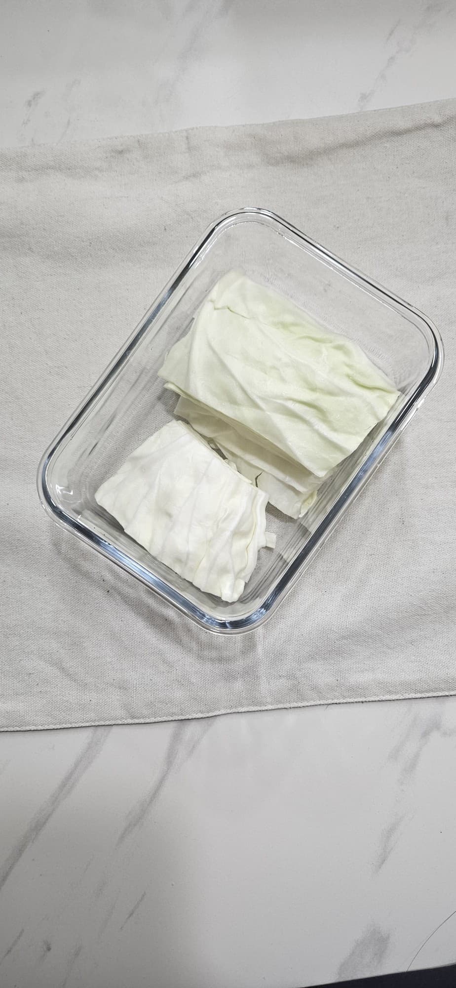 전자레인지 2분 양배추 데치기