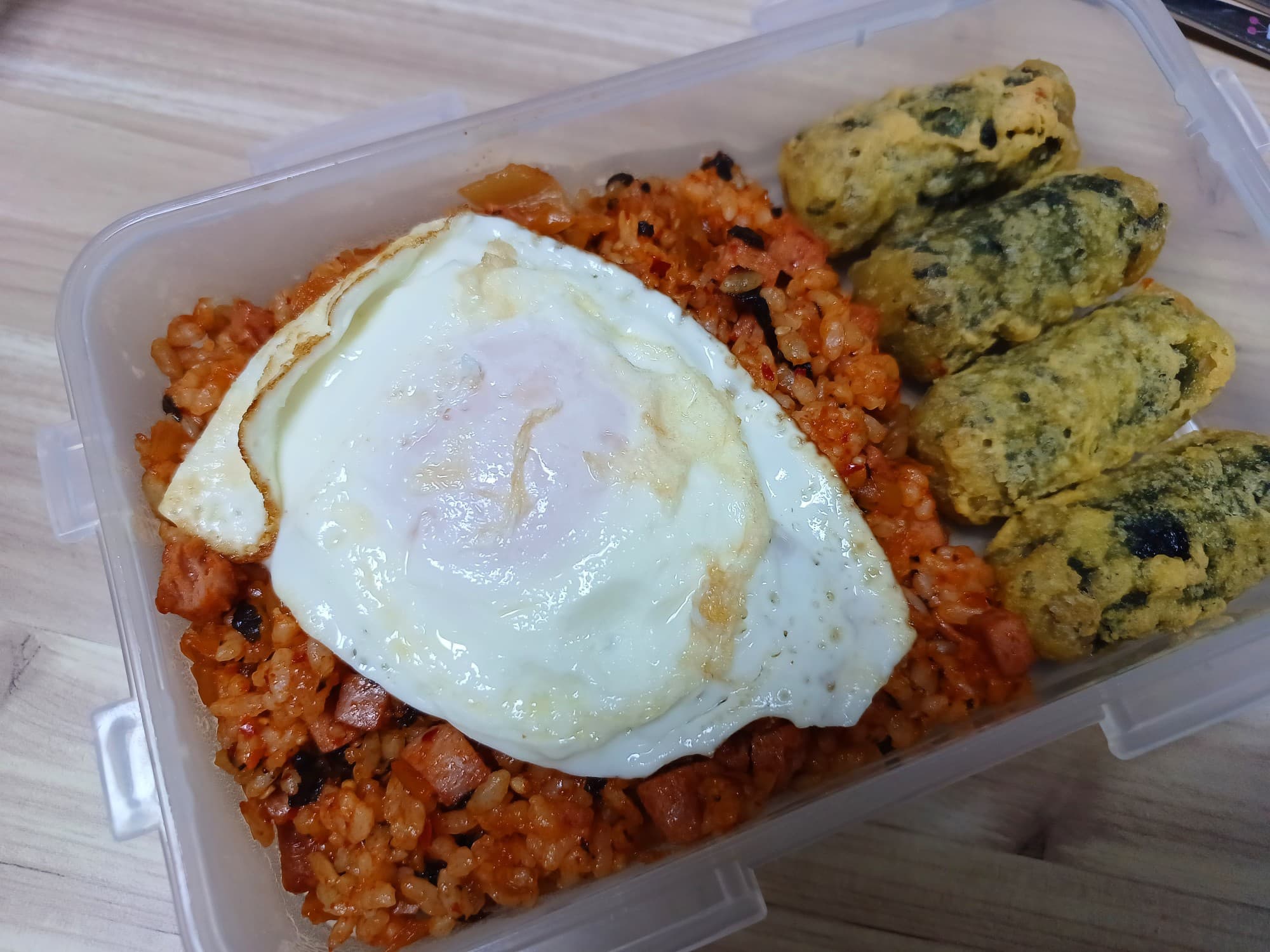 방학도시락메뉴 김치볶음밥 맛있게 하는법 스팸 넣어 더 맛있게 만들기